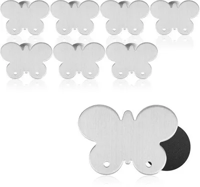 Image de com-four® 8x poids pour nappe - poids pour nappe en acier inoxydable - pince magnétique pour nappe - env. 50 g