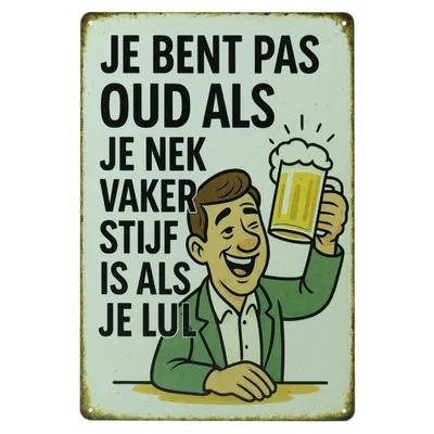 Produktbild von Bier Blechschild 20x30 cm - Metallschild - Vintage blechschild - Retro blechschild.