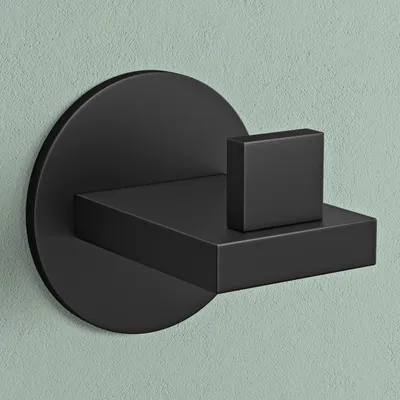 Produktbild von Mai & Mai Kleiderhaken 1 Stück Wandgarderobe Wandhaken aus Edelstahl Garderobenleiste Garderobenhaken 6cm Matt schwarz Stalo-08