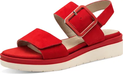 Zdjęcie produktu dla Sandały skórzane Tamaris Comfort – czerwone Skóra: standardowa : Rozmiar: 42 Szerokość: standardowa