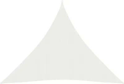 Immagine prodotto di Ombrellone triangolare - 3 x 3 x 3 m - Bianco - HDPE 160 g/m² - Protezione UV al 90% - Traspirante e impermeabile - Per giardino, terrazza e balcone