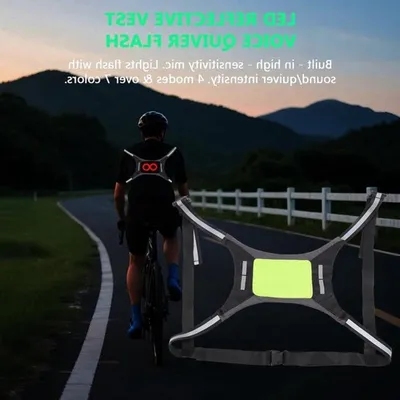 Reflektierende LED Sicherheitsweste für Radfahren und Laufen, optimale Sichtbarkeit für Männer und Frauen, ideal für Jogging