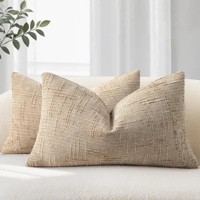 Productafbeelding van Kussensloop, 30x50 cm, set van 2, chenille, kaki