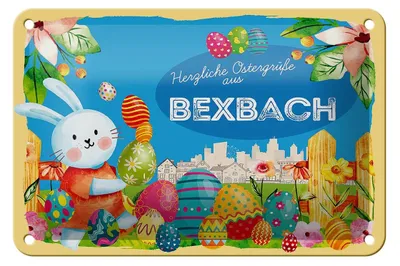 Produktbild von Blechschild Ostern Ostergrüße 18x12cm BEXBACH Geschenk Deko