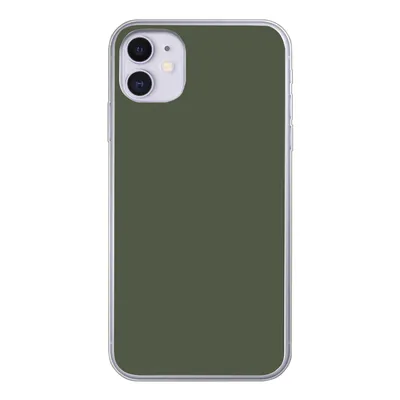 Produktbild von MuchoWow® Handyhülle Schutzhülle Hülle für iPhone 11 Grün - Olive - Farbe - Grün - Fest - Olivgrün Silikon Softcase Handy Hülle - Handytasche