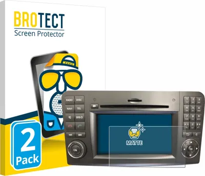 Produktbild von 2x BROTECT Schutzfolie für Mercedes-Benz Comand APS 2.5 Displayschutz Displayschutzfolie Folie Matt Entspiegelungsfolie