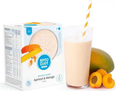Produktbild von Eiweißgetränk ohne Gluten – Aprikose und Mango (7 Portionen)
