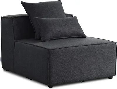 Produktbild von HOME DELUXE - Mittelsofa VERONA - Anthrazit, ca. 87 x 70 x 120 cm, Sitzhöhe: 46 cm, Sitztiefe: 80 cm I Modulares Sofa Modulsofa Ecksofa Wohnlandschaft