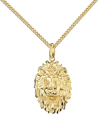 Produktbild von Anhänger Löwe Gold 333 Ketten-Anhänger Sternzeichen Gold. Mit Kette 36 cm