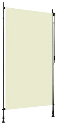 Produktbild von Außenrollo Senkrechtmarkise Sonnenschutz Sichtschutz mit Handkurbel für Terrasse Balkon Veranda blickdicht wasserdicht UV-beständig Creme 120 x 270 cm