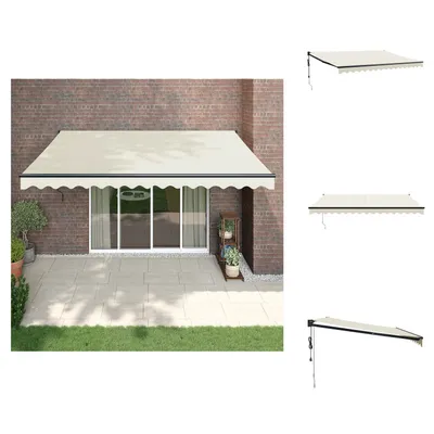 Produktbild von vidaXL Elektrische Markise mit Kurbel Creme 4x3 m -  Markisen