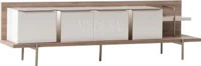 Immagine prodotto di Elegante mobile TV bianco marrone chiaro soggiorno mobili mobile in legno RTV