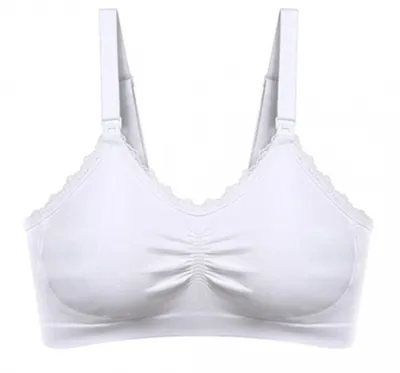 Obrázok produktu pre BabyOno dojčiaca podprsenka s čipkou, biela, C75-80 cm