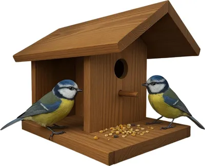 Produktbild von HolzGarden Vogelhaus zum Aufhängen 44x30,5x25 cm Pinia Holz Wetterfestes Futterhaus für Kleinvögel Handarbeit Modell Die Taverne