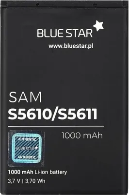 Produktbild von Bluestar Akku Ersatz kompatibel mit Samsung S5610 / S5611 / L700 / S5620 / S5260 1000 mAh Austausch Batterie Accu AB463651BU