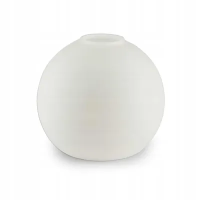 A white glass lampshade is shown against a white background.