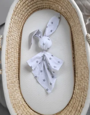 Obrázok produktu pre Mäkká plyšová deka so zajačikom z bavlny - Stars sivá/sivá