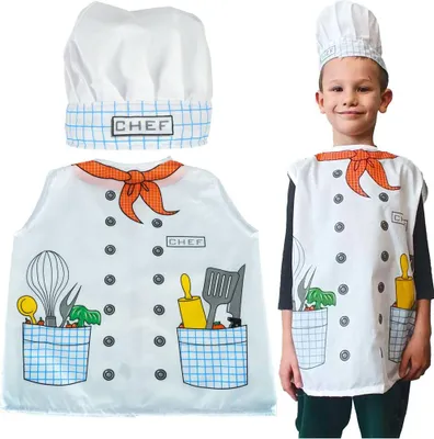 Imagen del producto de Disfraces de carnaval: cocinero, para niños de 3 a 8 años