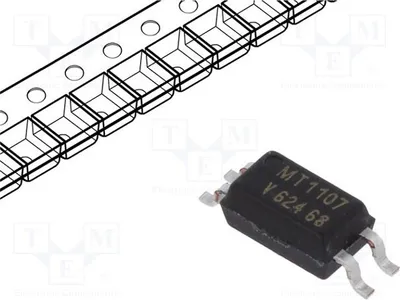 Productafbeelding van 1x Optokoppelaar, Kanalen: 1, Uce: 70V, TCMT1107, Optokoppelaar - SMD-uitgang