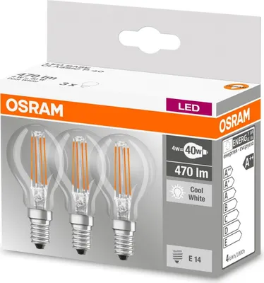Produktbild von OSRAM LED BASE FILAMENT CLP 40 4W/840 E14 M3, LED-Lampe