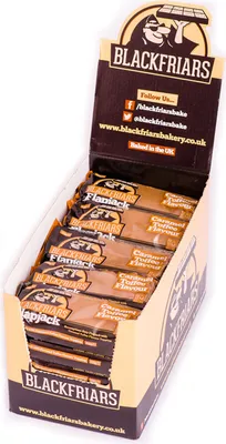 Produktbild von Blackfriars Flapjacks (25x110g) Caramel Toffee - Riegel - Energie-Riegel