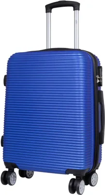Produktbild von ABS Hartschale Reise Koffer Trolley Gepäck vier 360° Rollen Malaga Blau Gr. M