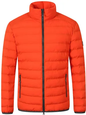 Produktbild von Blue Wave Herren Steppjacke Maximilian in Daunenoptik - Gesteppte Jacke mit Stehkragen in Orange Größe 6XL