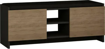 Produktbild von Schuhschrank Algedi, Schuhregal, Mehrzweck-Eingangsgarderobe, Möbel für Schuhe, 110x37h43 cm, Anthrazit und Eiche