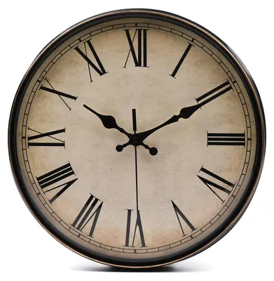 Wandklok vintage Ø 28 cm Kunststoff Braun leise