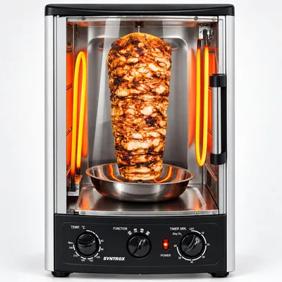 Zdjęcie produktu dla Minipiekarnik Syntrox Lugos z rożnem obrotowym, 23 l, 1500 W, stal nierdzewna