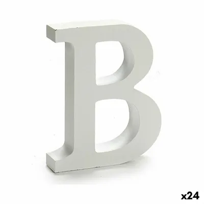 Obrázek produktu pro Písmeno B dřevo bílé (2 x 16 x 14,5 cm) (24 kusů)