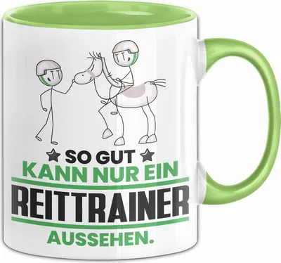 Produktbild von Reittrainer Geschenk Tasse So Gut Kann Nur Ein Reittrainer Aussehen Geschenkidee Kaffee-Becher (Grün)
