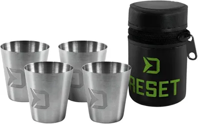 Produktbild von Delphin Stainless Steel Cup Set RESET 4in1 - 4 x 30 ml Outdoor Kochgeschirr