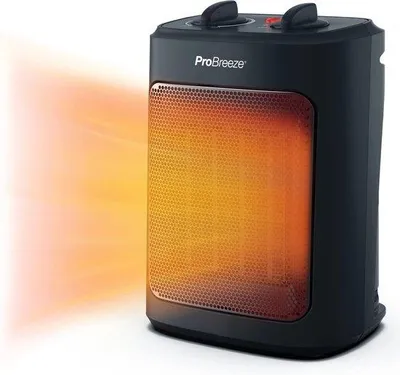 Obrázek produktu pro Keramická kompaktní topná deska – 3 stupně – 2000 W – 12,3 x 16,4 x 23,1 cm – ochrana proti přehřátí – černá