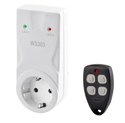 Produktbild von Elektrobock WS313 Fernbedienung mit Empfänger Zwischensteckdose, 3 V