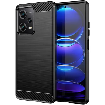 Obrázek produktu pro Pouzdro pro Xiaomi Poco X5 Pro / Redmi Note 12 Pro měkké TPU silikonové, karbonové vlákno, nárazuvzdorné ochranné pouzdro černé