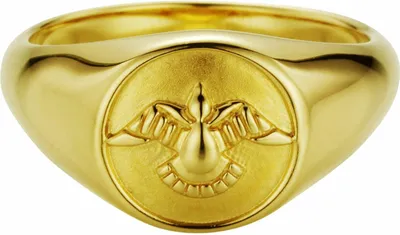 Produktbild von cai Ring 925/- Silber vergoldet Taube Siegelring