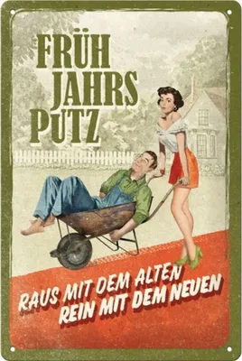 Produktbild von Nostalgic-Art - Blechschild 20 x 30cm - Home & Country - Frühjahrsputz - Special Edition