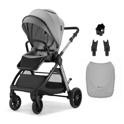Produktbild von Buggy Kinderkraft VESTO 2 mit wendbarem Sitz bis 22 kg, Falten mit Sitz, Federung, Räder 8/11", Zubehör, Grau