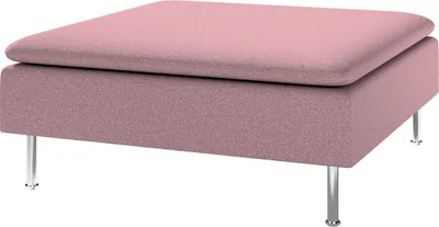 Produktbild von Dekoria Bezug für Söderhamn Fußhocker, schwarz--rosa, 93 x 93 x 40