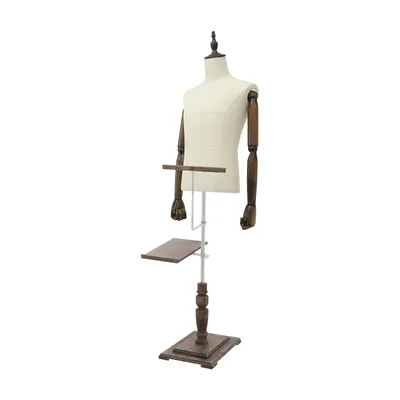 Obrázek produktu pro Šicí figurína, mužská krejčovská figurína, výškově nastavitelná, modelový stojan na oblečení, figurína na oděvy s odnímatelným držákem na boty a držákem na kalhoty
