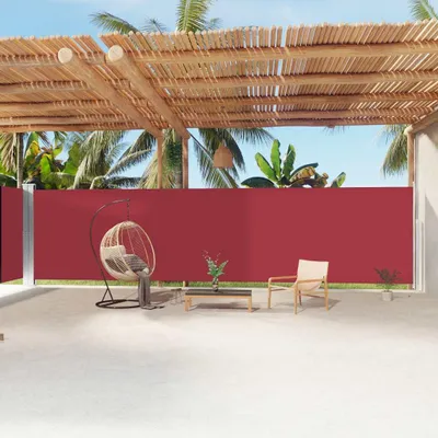 Produktbild von vidaXL Seitenmarkise Ausziehbar Rot 200x1200 cm