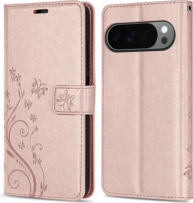 Produktbild von Hülle für Google Pixel 10 Pro XL Handy Tasche Handyhülle Schutzhülle Klapphülle Rosegold