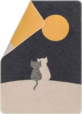 Produktbild von David Fussenegger Haustierdecke 'Katzenpaar' 70 x 90 cm Anthrazit