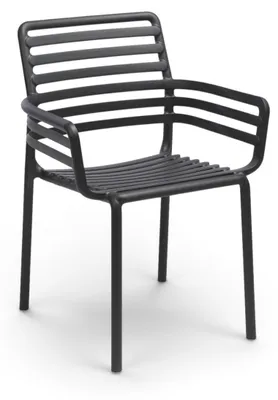 Produktbild von Stapelbarer Gartenstuhl Doga | Kunststoff | Anthrazit | 2er Set