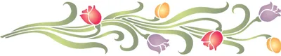 Tulpenschablone 30,5 x 6,5 cm – wiederverwendbar