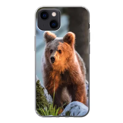 Produktbild von MuchoWow® Handyhülle Schutzhülle Hülle für iPhone 13 Bär - Braun - Tier Silikon Softcase Handy Hülle - Karteninhaber