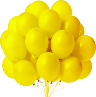 Produktbild von 100 Stück Gelbe Ballons 25 cm, Latex, für Geburtstag, Festdekoration, Hochzeit