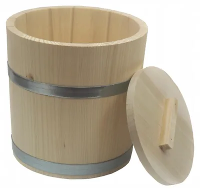 Immagine prodotto di Secchio di legno con coperchio per impregnazione, 10 L