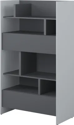Productafbeelding van Regal Bed Concept Lenart BC-27: Vrijstaand boekenkast, 92x158x40 cm, geschikt voor het horizontale bedframe (BC-04) (Grijs/Graphiet)